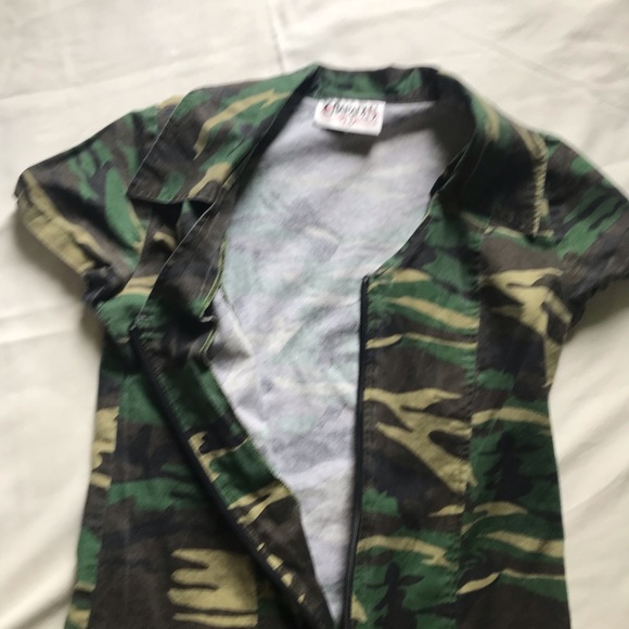 CHARADES Sexy Army Dress, Mini Camo Dress Costume Cosplay, Camouflage, M - Picture 6 of 11